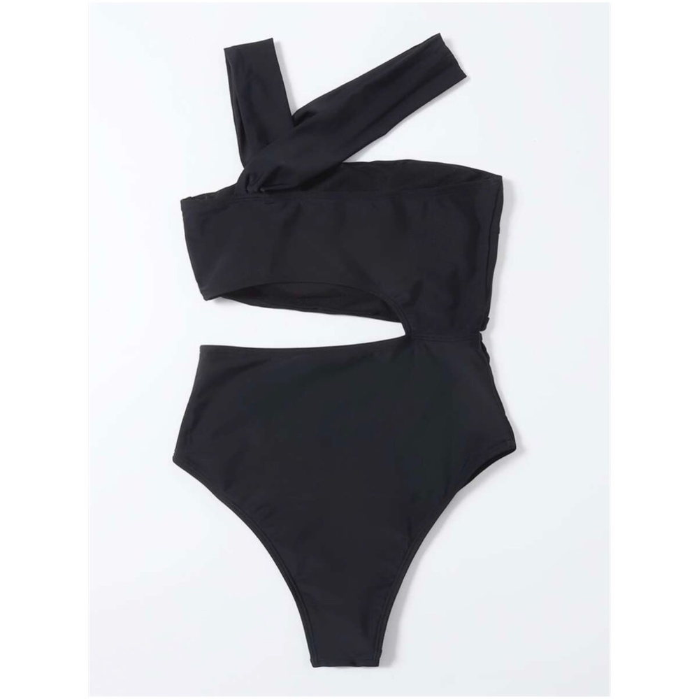 Red cut out high waist strappy monokini One Piece Swim - Picture 6 of 9